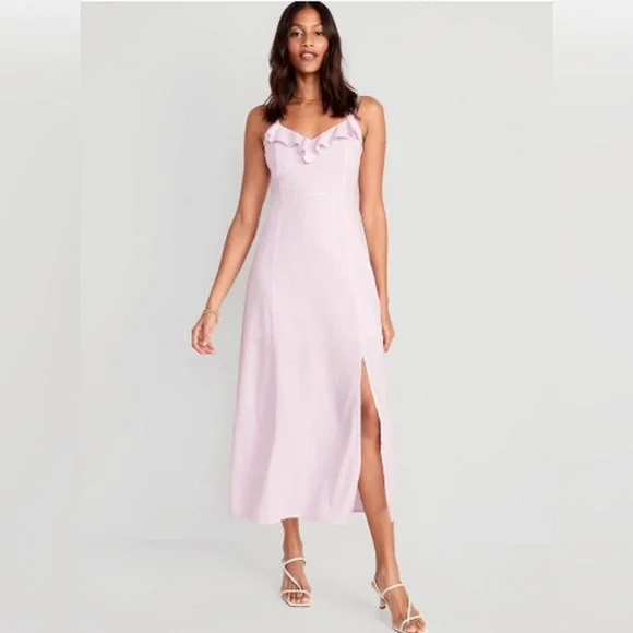 Old Navy | Dresses | Nwt Old Navy Fit Flare Linen Blend Pink Maxi Dress | Poshmark Old Navy | Dresses | Nwt Old Navy Fit Flare Linen Blend Pink Maxi Dress | Poshmark
